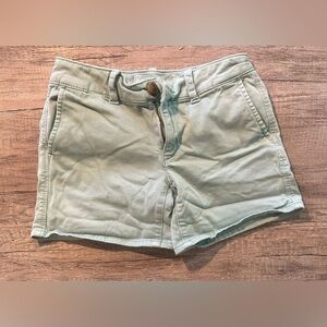 American Eagle Light Blue Super Stretch Midi Shorts Size 0